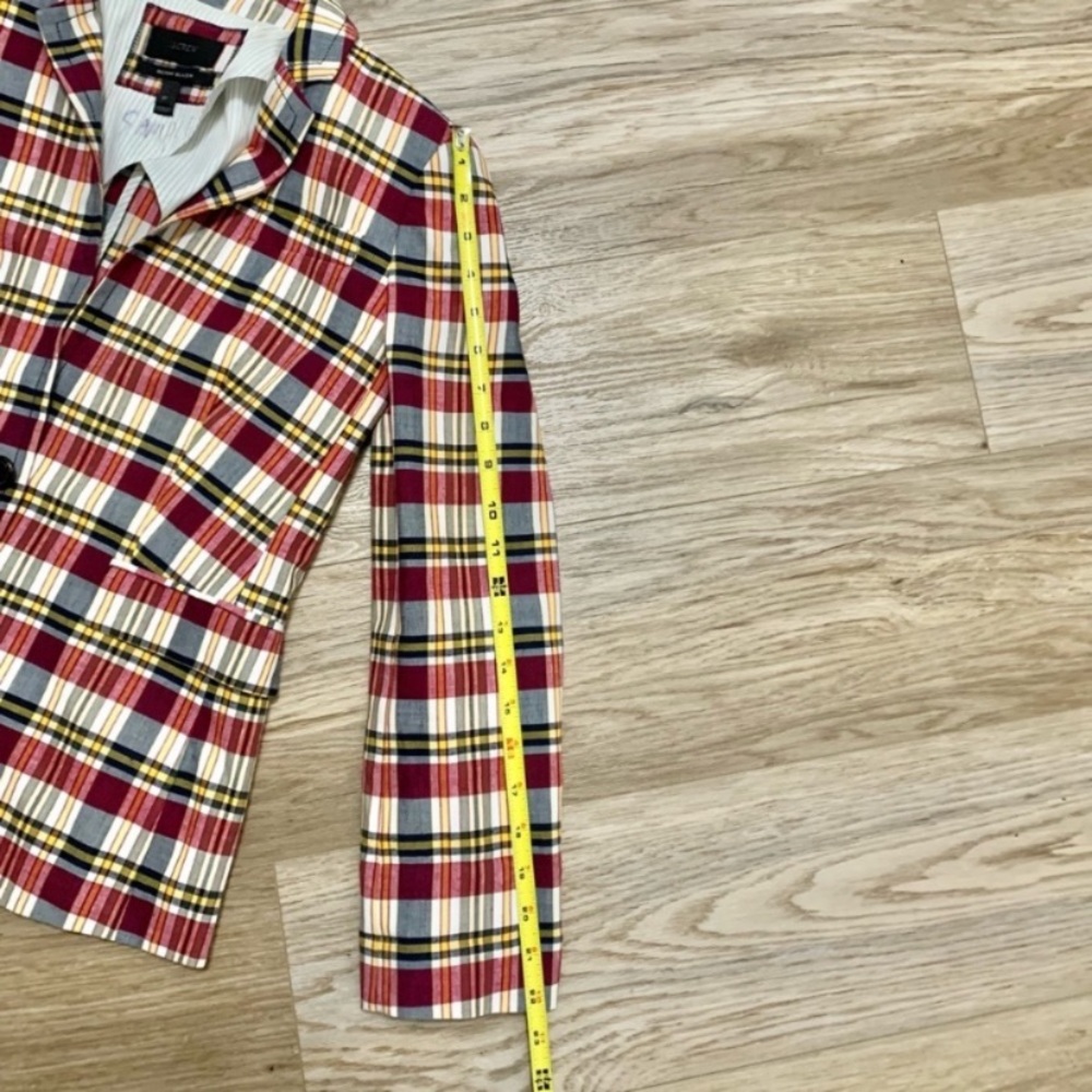 J Crew Regent Blazer - Vintage Plaid Print 8P - Picture 10 of 10